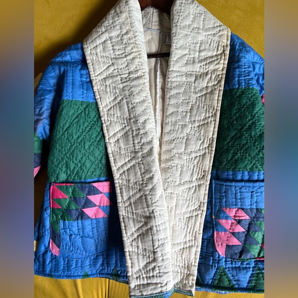 BN Farewell Frances handmade vintage rainbow Lone Star Quilt “Isabella” coat - Picture 7 of 11